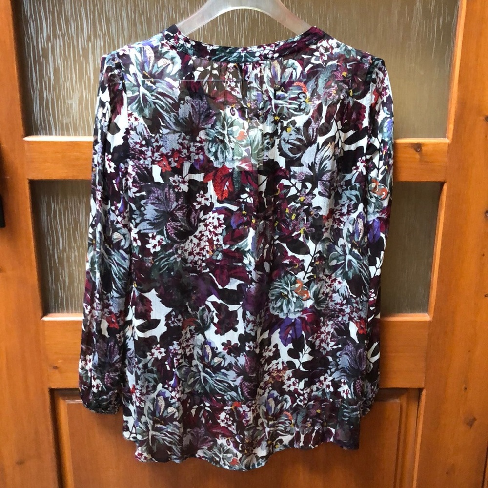 LUCKY BRAND! New! Never worn! Sheer Peasant Blouse - Picture 3 of 5